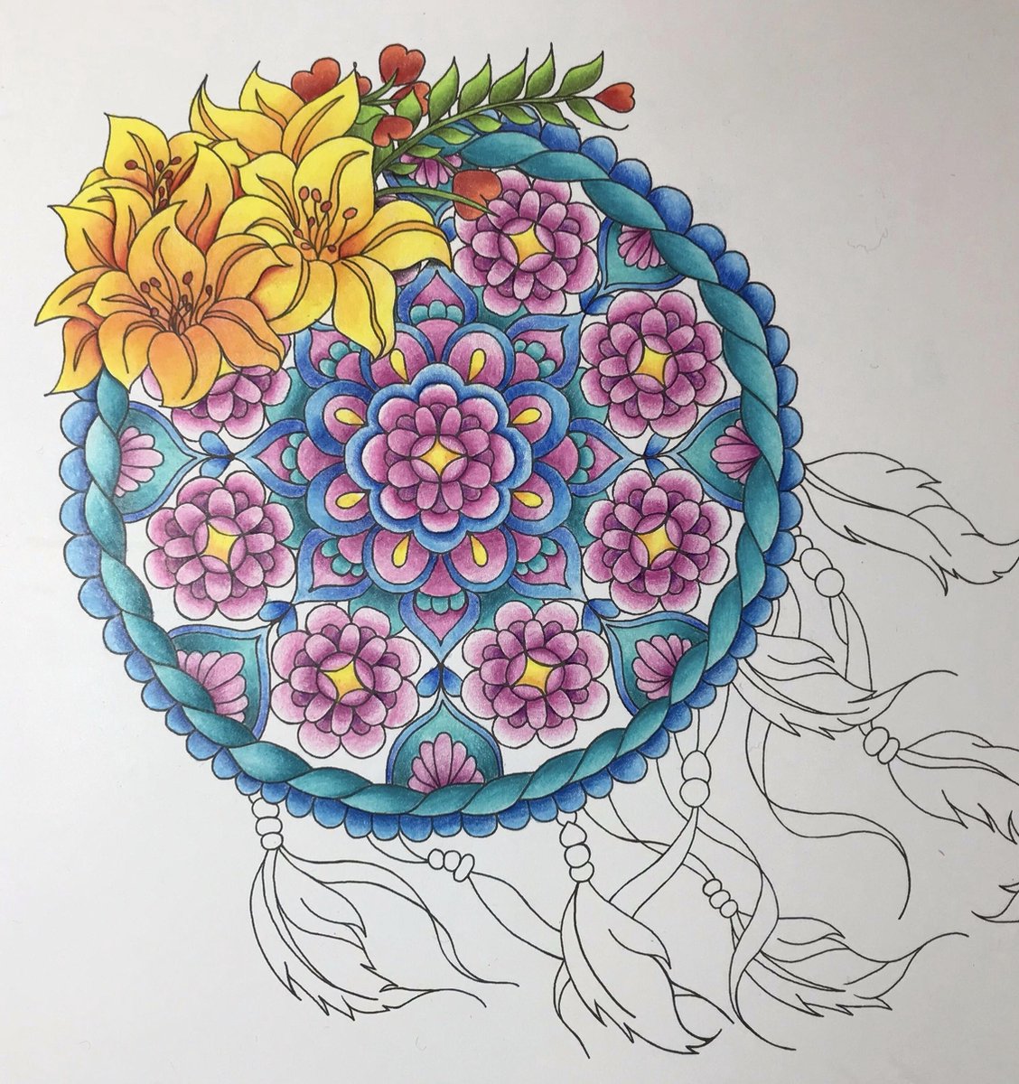 Masja van den Berg - Masja's Mandala's - kleuren voor volwassenen - mandala - kleuren met stiften voor volwassenen - kleuren met potloden voor volwassenen - kleurboek voor volwassenen - mandala's kleuren — afbeelding 2
