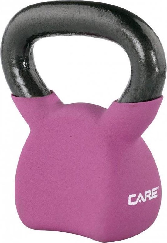 Care Fitness - Kettlebell - Gewicht 4KG Roze - Kunststof - Crossfit/ Functional Fitness