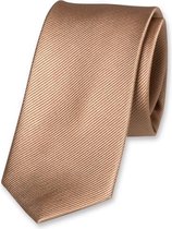 E.L. Cravatte Smalle Stropdas - Beige - 100% Zijde