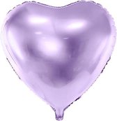 Folieballon hart, 45cm, licht lila / lavendel