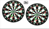 2x Dartbord Blister 38 cm met 6 pijlen