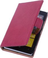 BestCases Fuchsia Nokia Lumia 930 Stand Luxe Echt Lederen Book Wallet Hoesje