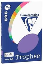 Clairefontaine Trophée - paars - kopieerpapier- A4 80 gram - 100 vellen