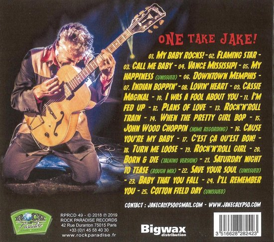 One Take Jake! 2009/2019, Jake Calypso | CD (album) | Muziek | bol