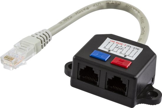 Câble répartiteur RJ45 - 1x (M) 2x (F) - Câbles adaptateurs réseau