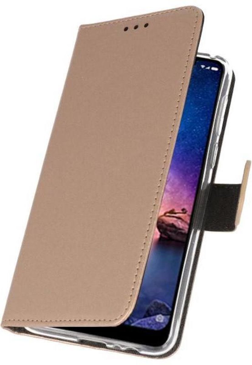 Bestcases Pasjeshouder Telefoonhoesje XiaoMi Redmi Note 6 Pro - Goud