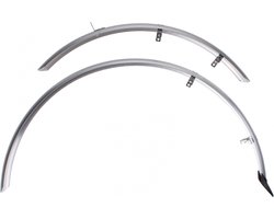 Eurofender Spatbordenset voor stadsfiets - 28 inch - zilver - kunststof - 46 mm breed