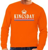 Oranje Kingsday sweater - Trui voor heren - Koningsdag kleding M