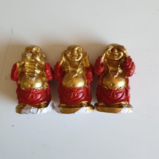 bedrag Volwassen stil Mini Boeddha Beeldjes - 3 stuks - Willekeurig | bol.com