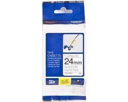 Labeltape flexibel Brother TZe-FX, TZ-FX TZe-FX251 Tapekleur: Wit Tekstkleur:Zwart 24 mm 8 m