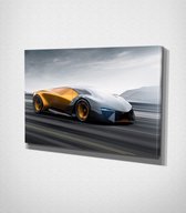 Lamborghini Terzo Millennio Canvas - 30 x 40 cm - Auto - Schilderij - Canvas - Slaapkamer - Wanddecoratie  - Slaapkamer - Foto op canvas