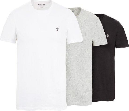 Timberland Slim Tee Heren T-Shirt (3 Pack) - Multi Color - Maat XL | bol.com