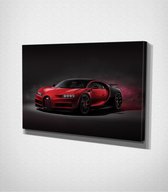 Bugatti Chiron Sport Canvas - 60 x 40 cm - Auto - Schilderij - Canvas - Slaapkamer - Wanddecoratie  - Slaapkamer - Foto op canvas