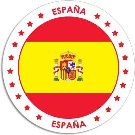 Spanje sticker rond 14,8 cm - - thema decoratie... | bol.com