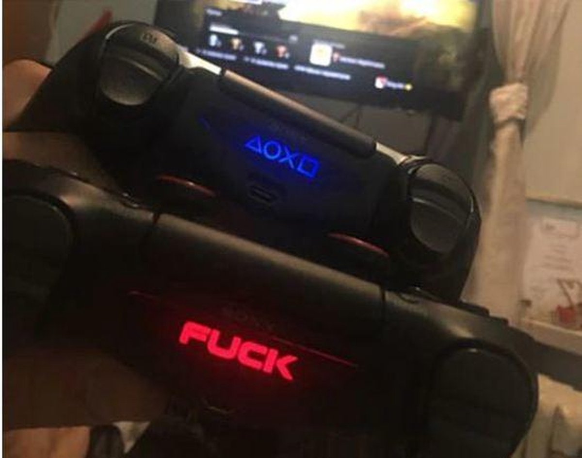 F*ck lightbar sticker voor PlayStation 4 PS4 controller light bar