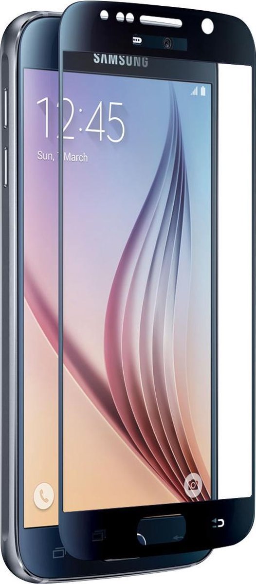 AVANCA Beschermglas Galaxy S6 Zwart - Screen Protector - Tempered Glass - Gehard Glas - Ultra Dun - Protectie glas