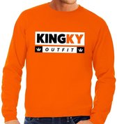 Oranje Kingky Outfit sweater - Trui voor heren - Koningsdag kleding L