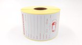 Bandensticker - rood (75 x 125 mm - 500 stuks) [Bandenstickers]