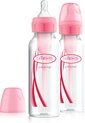 Dr. Brown's Options+ Anti-colic Standaard Fles - 250 ml - Roze - Duopack