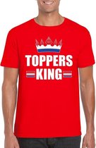 Toppers King verkleedkleding - Rood heren shirt L