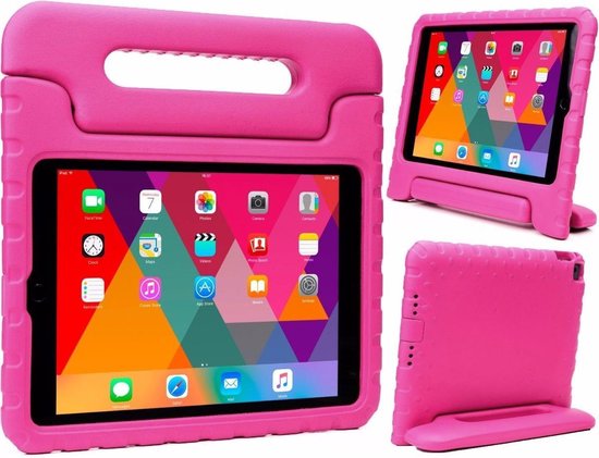 Kinderhoes Geschikt voor iPad 2017 Hoes Kinder Hoesje Kids Case Cover Kidsproof - Hoesje Geschikt voor iPad 5 Hoesje Kinder Hoes - Roze