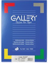 Gallery witte etiketten ft 66 x 72 mm (b x h), ronde hoeken, doos van 1.200 etiketten