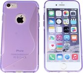 S Line Gel Silicone Case Hoesje Transparant Paars Purple voor Apple iPhone 7