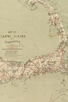 Cape Cod Vintage Map Field Journal Notebook, 100 pages/50 sheets, 4x6