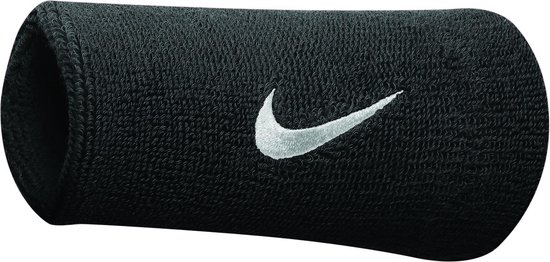 Nike Swoosh Dubbelbrede Polsbandjes - Zwart | bol.com