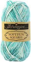 Scheepjes Softfun Aquarel Seascape 810. PAK MET 10 BOLLEN a 50 GRAM. KL.NUM. 16321. INCL. Gratis Digitale vinger haak en brei toerenteller