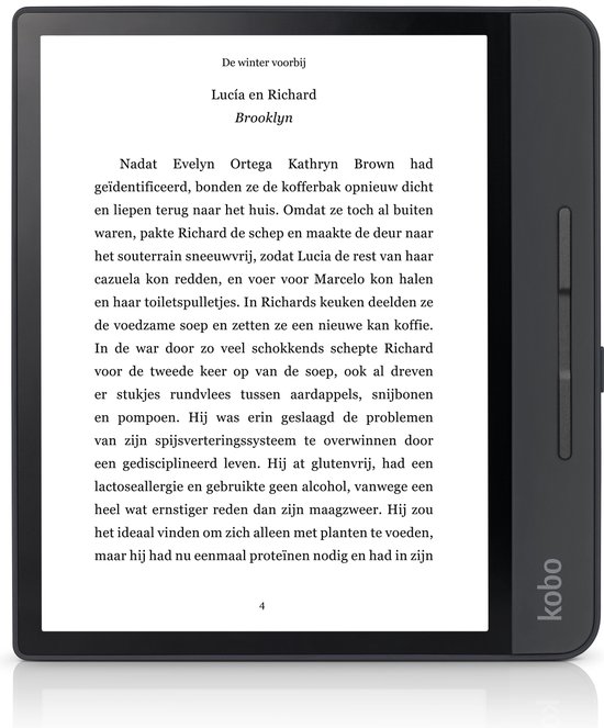 Forma e-reader - Waterdicht - Grote 8 inch scherm - Instelbaar warme kleur - 8GB - Wifi - Zwart
