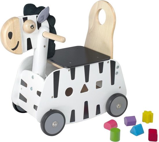I'm Toy Loop- En Duwwagen Zebra Cm Zwart/wit | bol.com