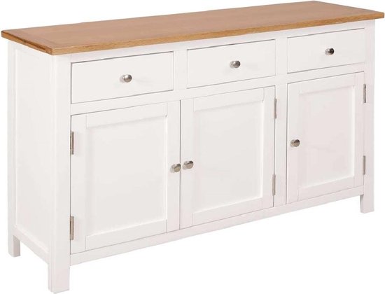 Nominaal Kiwi Oriënteren Ladekast dressoir wit 110x33.5x70 cm / schoenenkast / dressoir kast /  gangkast... | bol.com