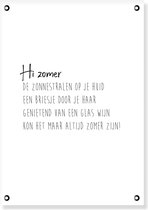 Tuinposter | Hi zomer..... | Zwart wit | Buitenposter | Creations of Happiness