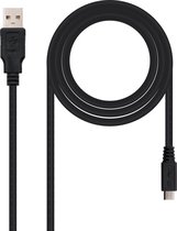 USB 2.0 A to Micro USB B Cable NANOCABLE 10.01.0500 Black