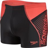 Speedo Logo Panel Zwembroek - Maat XL  - Mannen - zwart/rood