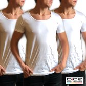 DICE Underwear 3-Pack Heren T-shirt Invisible lage ronde hals maat L/XL