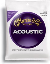 Martin Strings M535 Custom Light 011 snarenset voor akoestische gitaar
