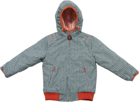 Ducksday - winterjas voor kinderen - omkeerbaar -  unisex - Manu - 10 jaar - waterdicht beide kanten