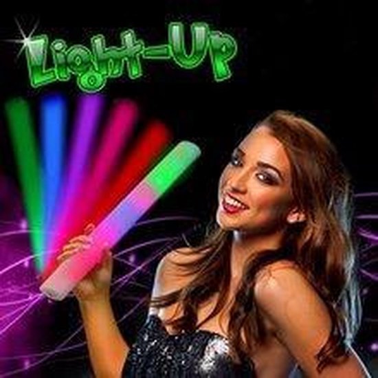 LED Foam Partystaaf Multi Color Party Sticks 144 Stuks