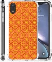 Geschikt voor iPhone XR Shockproof Case Batik Orange