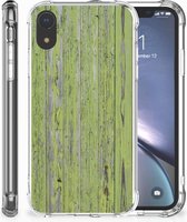 Shockproof Case Geschikt voor iPhone XR Green Wood