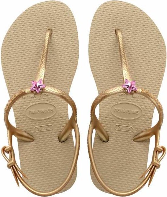 Havaianas slippers kids maat 27/28 - meisjes - sand gold | bol.com