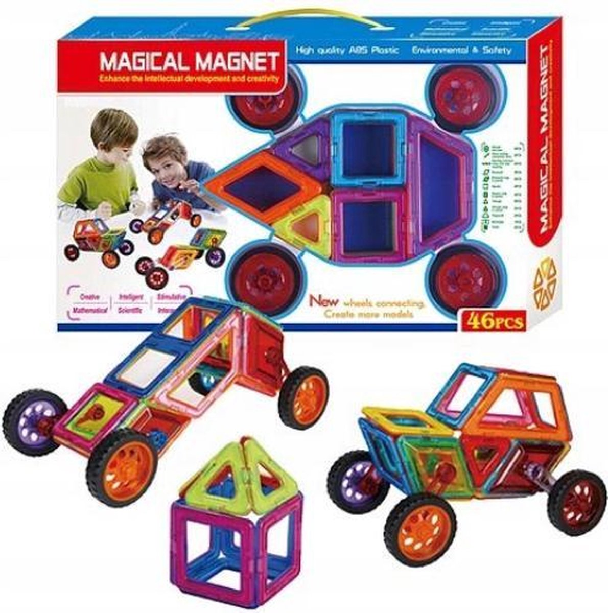 Magnetische tegels - Bouwplaats - 32 stuks - Mama Nova Magnetische tegels - Bouwplaats - 32 stuks - Mama Nova