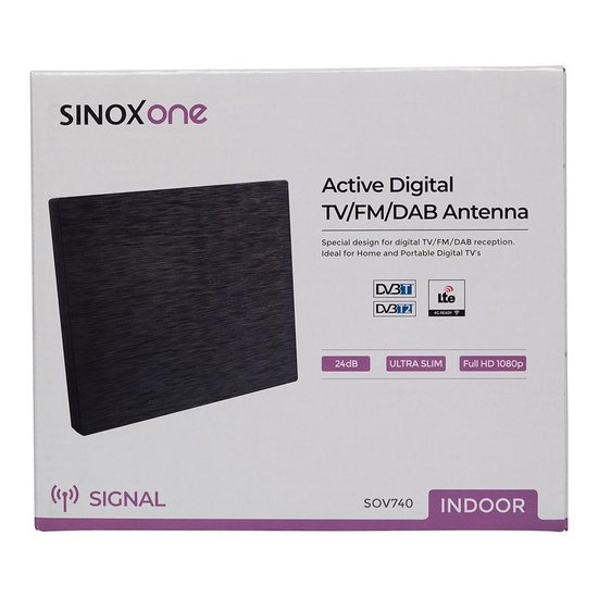 Sinox SOV740 Actieve Digitale DAB+/TV/FM Antenne voor binnen
