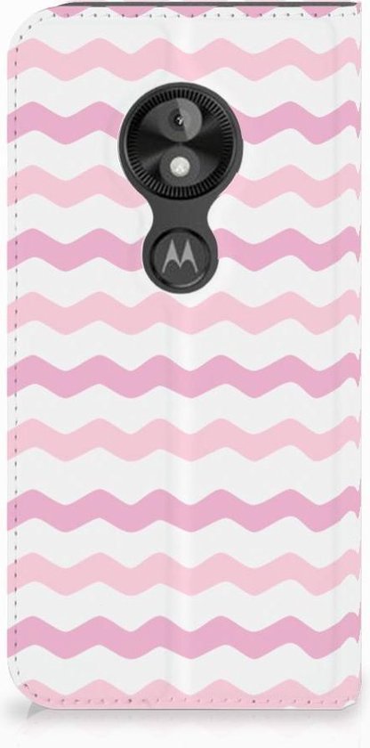 Motorola Moto E5 Play Uniek Standcase Hoesje Waves Roze