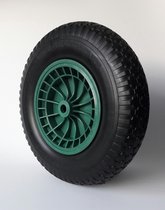 Kruiwagenwiel PU (anti-lek) 4.80 / 4.00-8, inclusief kunststof velg