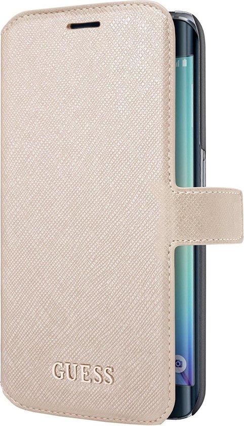 bol.com | Guess Saffiano Wallet Book Case - Beige - voor Samsung Galaxy S7  (SM-G930)