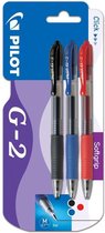 Pilot - G2 Premium clicker gel roller 0.7mm - R/Z/B - per 3 verpakt