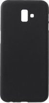 Shop4 - Samsung Galaxy J6 Plus Hoesje - Zachte Back Case Mat Zwart